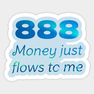 888 money flows Sticker